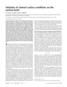 Initiation of clement surface conditions on the earliest Earth