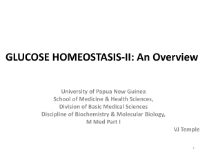 GLUCOSE HOMEOSTASIS: An Overview
