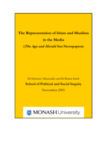 The Representation of Islam and Muslims in the