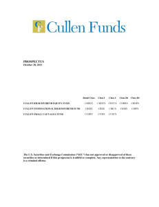 prospectus - Cullen Funds