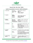 Material Safety Data Sheet (MSDS) MAPLE MAGNESIUM SULFATE