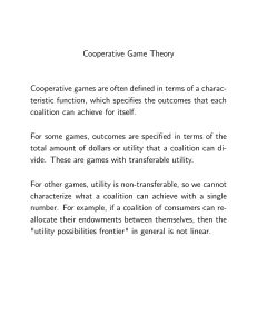 Cooperative Game Theory - The Ohio State University