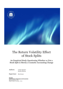 The Return Volatility Effect of Stock Splits