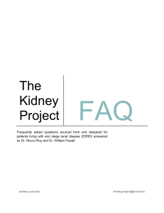 The Kidney FAQ Project - UCSF School of Pharmacy