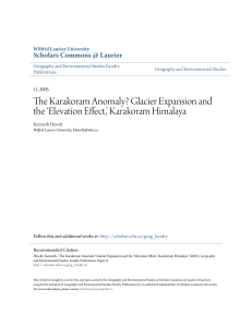 The Karakoram Anomaly? Glacier Expansion and the `Elevation Effect,`