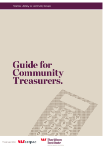 Davidson Institute Guide for Community Treasurers.