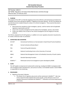 NIH StrokeNet Network Standard Operating Procedure SOP Number