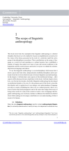 The scope of linguistic anthropology - Assets