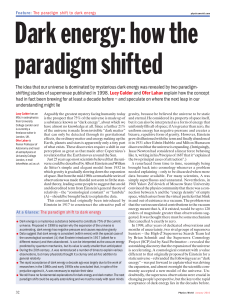 Dark Energy: how the paradigm shifted