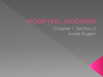 Chapter 1 Section Two About Modifiers