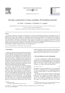 Ab-initio construction of some crystalline 3D Euclidean networks