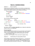 Sect 3.2 – Synthetic Division