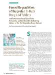 Forced Degradation of Ibuprofen in Bulk Drug and Tablets