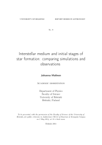 Interstellar medium and initial stages of star formation