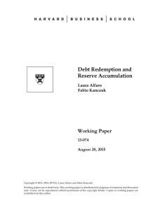 Debt Redemption and Reserve Accumulation