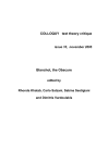 COLLOQUY text theory critique Blanchot, the Obscure