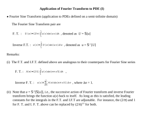 (I) Fourier Sine Transform