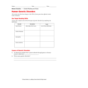 Human Genetic Disorders