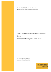 Trade Liberalization and Economic Growth in Kenya An