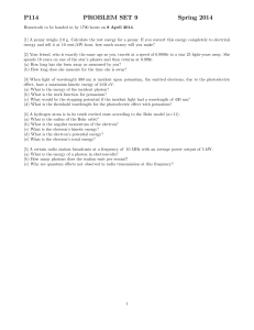 P114 PROBLEM SET 9 Spring 2014