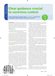 Clear guidance crucial to norovirus control