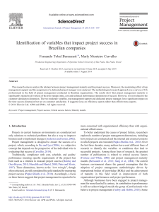 Identification of variables that impact project success in Brazilian