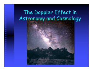 The Doppler Effect in Astronomy and Cosmology