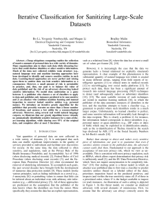 Iterative Classification for Sanitizing Large