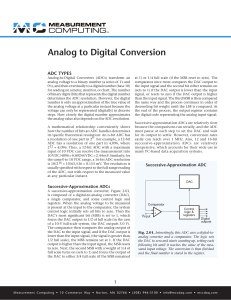 Analog to Digital Conversion