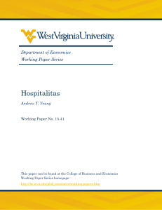 Hospitalitas - BE.WVU.edu - West Virginia University