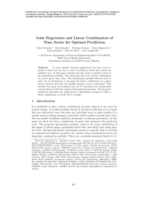 Joint Regression and Linear Combination of Time