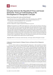 Interplay between the Hepatitis B Virus and Innate Immunity: From