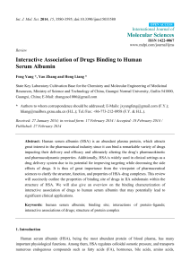 Interactive Association of Drugs Binding to Human