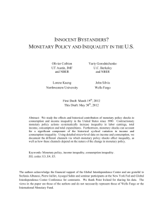 innocent bystanders? monetary policy and inequality in the us