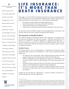 life insurance: it`s more than death insurance