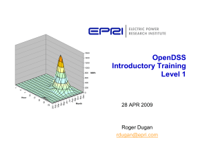 OpenDSS Introductory Training Level 1