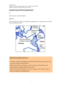 settlements on post-war international order