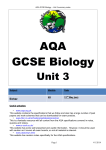 AQA GCSE Biology