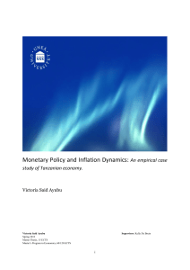 Monetary Policy and Inflation Dynamics: An