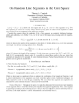 On Random Line Segments in the Unit Square