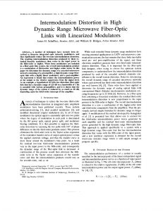 Intermodulation distortion in high dynamic range microwave fiber