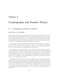 Cryptography and Number Theory
