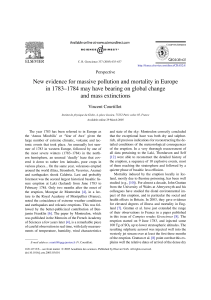 New evidence for massive pollution and mortality in Europe in 1783