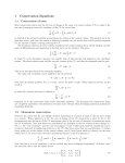 1 Conservation Equations