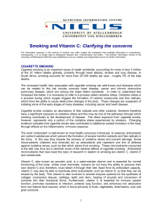 Smoking and Vitamin C: Clarifying the concerns