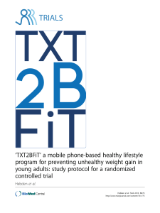 `TXT2BFiT` a mobile phone-based healthy lifestyle