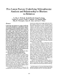 Five Latent Factors Underlying Schizophrenia: Analysis and