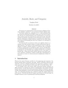 Aristotle, Boole, and Categories