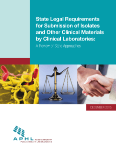 State Legal Requirements for Submission of Isolates and Other