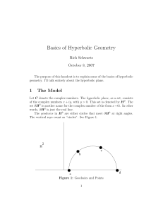 Basics of Hyperbolic Geometry